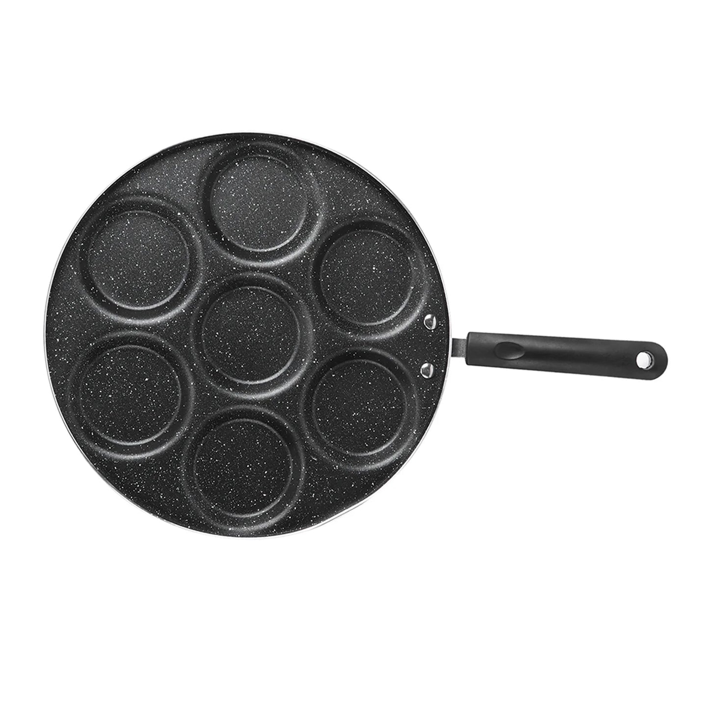 Non Stick Frying Pan 7 Holes for Eggs & Burgers - Kitchen Cookware