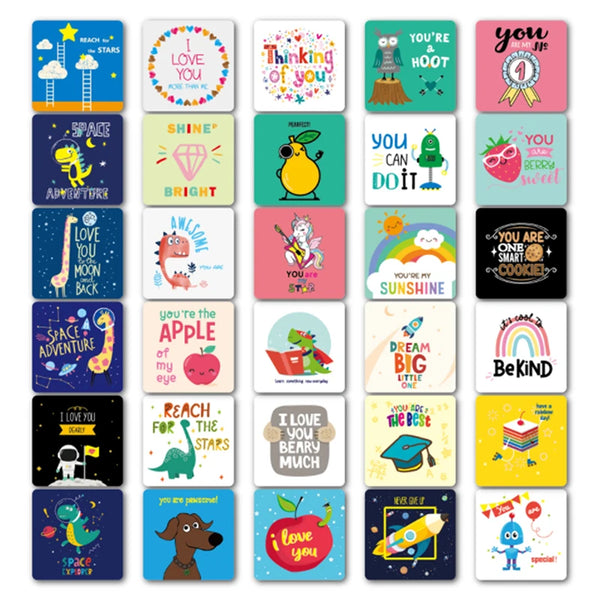 60pcs Pieces Lunch Box Notes For Kids Cute Lunchbox Notes