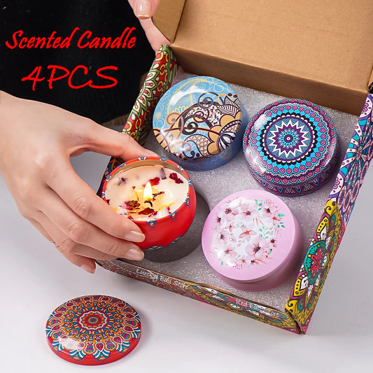 4Pcs Islamic Arabian Scented Candle Set - Romantic Gift