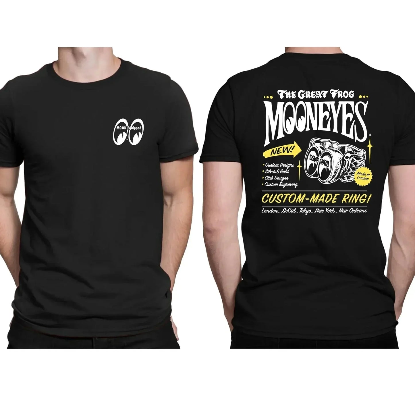 Men Mooneyes Moon Equipped Speed T-Shirt - Graphic Streetwear Casual Oversized Tee