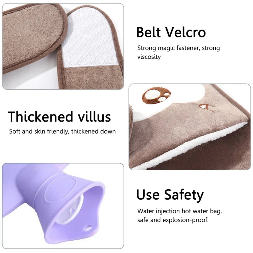 Hot Water Bottle Bag | Plush Waist Cover for Pain Relief
