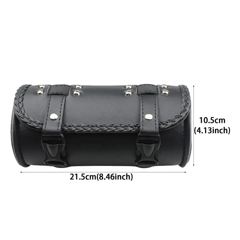 Vintage PU Leather Motorcycle Tool Bag – Waterproof Storage
