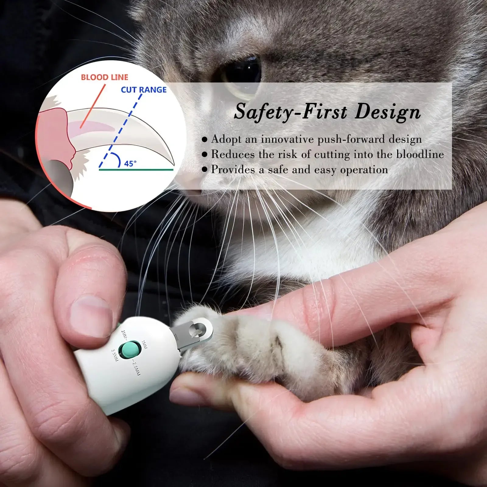 Adjustable Hole Pet Nail Trimmer – Cat & Dog Nail Clippers