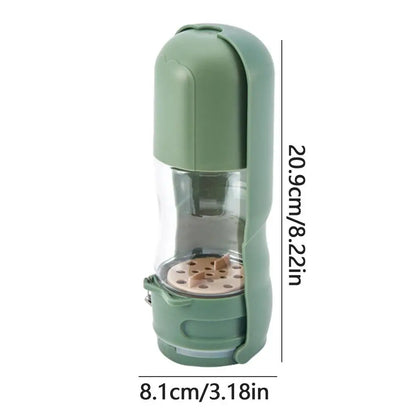 2-in-1 Dog Water Bottle - Portable Food & Water Dispenser
