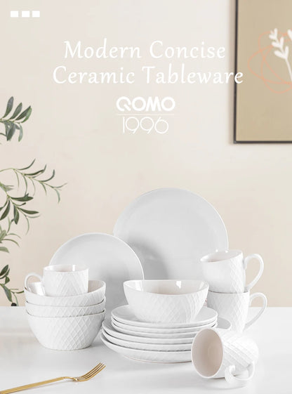 16 Piece Ceramic Dinner Tableware Set