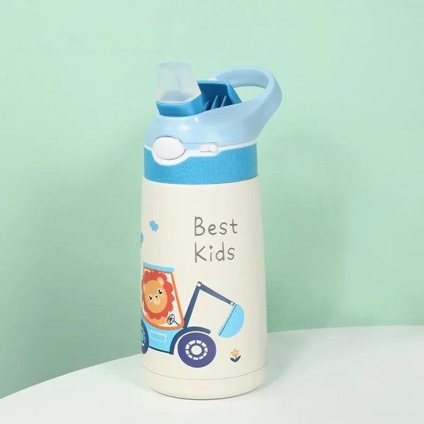 400ML Kids Water Bottle Cartoon Animal Children S Cup With Straw