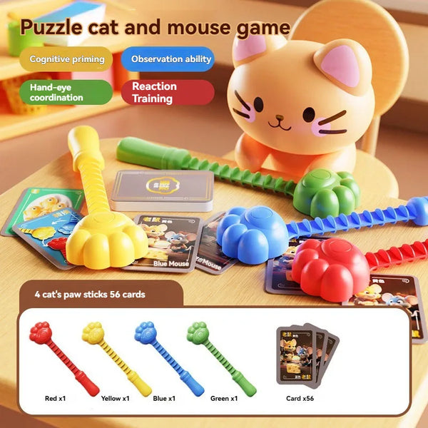 New Fun Cat And Mouse Playing Tarot Cards Strategy Toy Tabletop