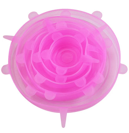 6Pcs Silicone Preservation Covers - Reusable Airtight Food Lids