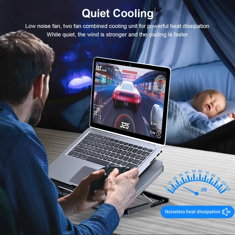 Gaming Laptop Cooler for MacBook Air, Pro, Dell 12-16 Inch