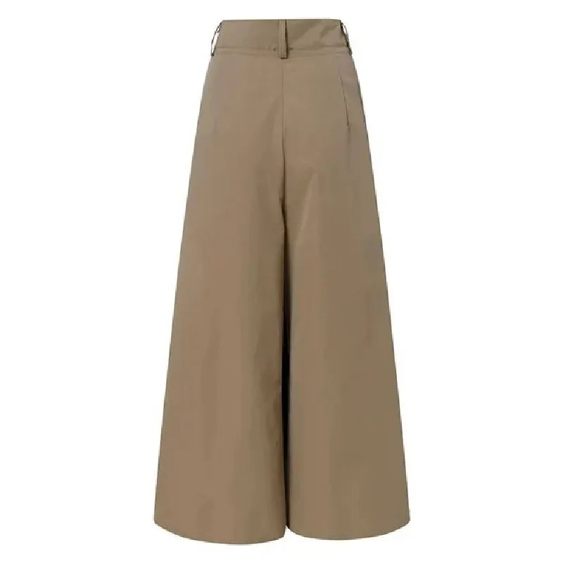 Women's Wide Leg Palazzo Pants - Summer Printed Linen Trousers