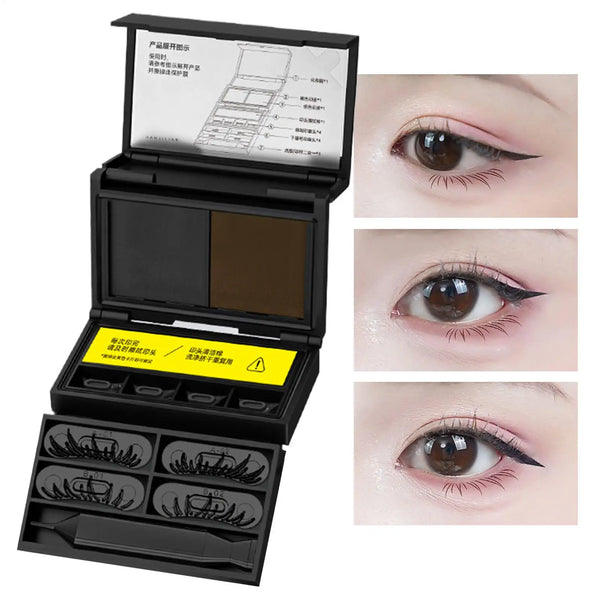 Eye Makeup Kit For Women Waterproof Smudge Proof Eyelash Stamps Kit