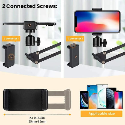 Flexible Arm Tripod for Phone Stand - 360° Rotation