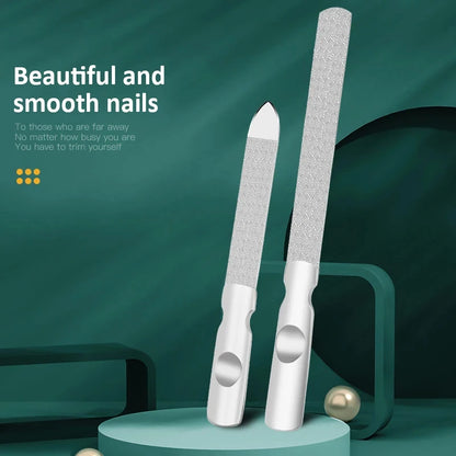 Stainless Steel Nail File | Double-Sided Manicure Tool