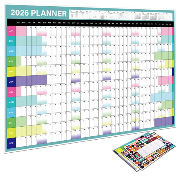 New 2026 Calendar Large Wall Calendar 365 Days Planner Sheet To Do