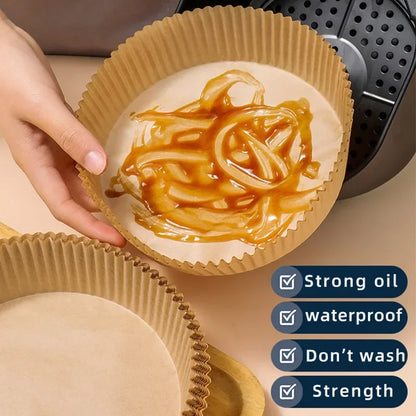 50/100Pcs Non-Stick Air Fryer Disposable Paper Liners for Baking
