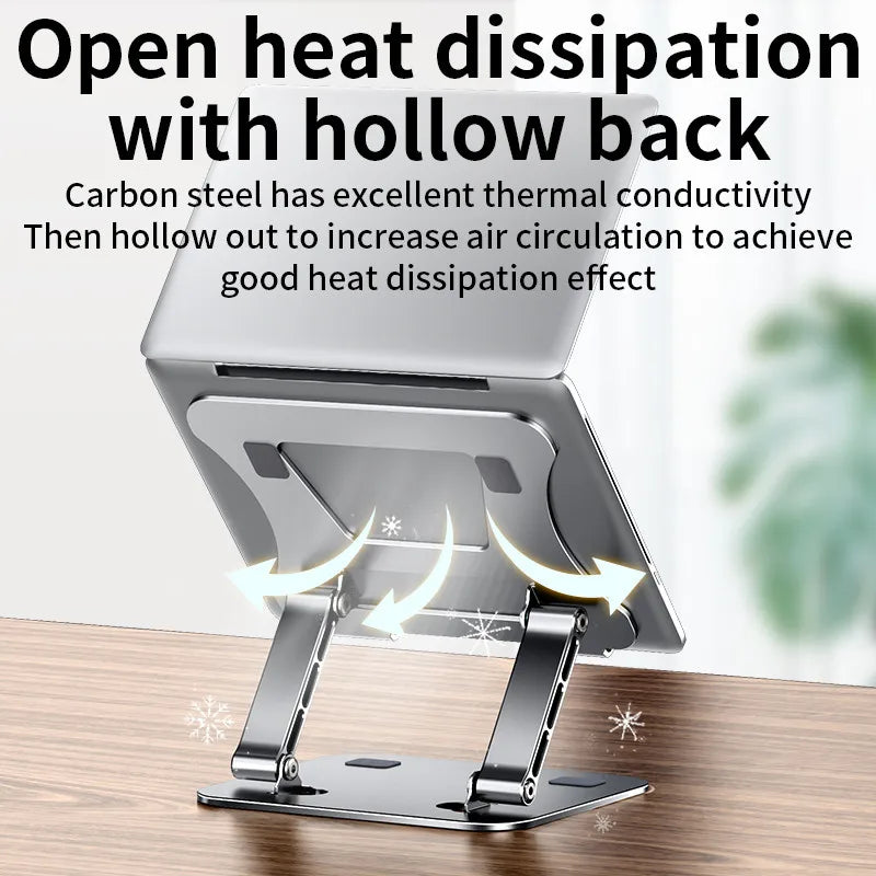 Adjustable Aluminum Alloy Phone Tablet Stand - Cooling Support for Laptops