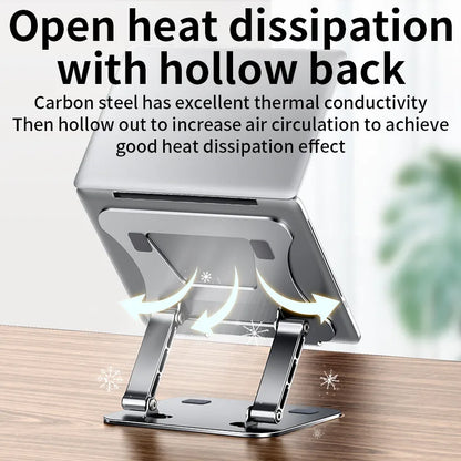 Adjustable Aluminum Alloy Phone Tablet Stand - Cooling Support for Laptops