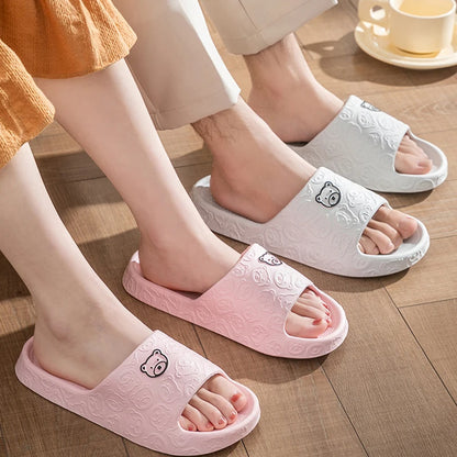 Cute Bear Women's Slippers - Summer Indoor Anti-Slip Shoes