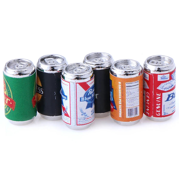 6pcs Set Bottle Beer Miniatures For 1 12 Dollhouse Miniature Kids
