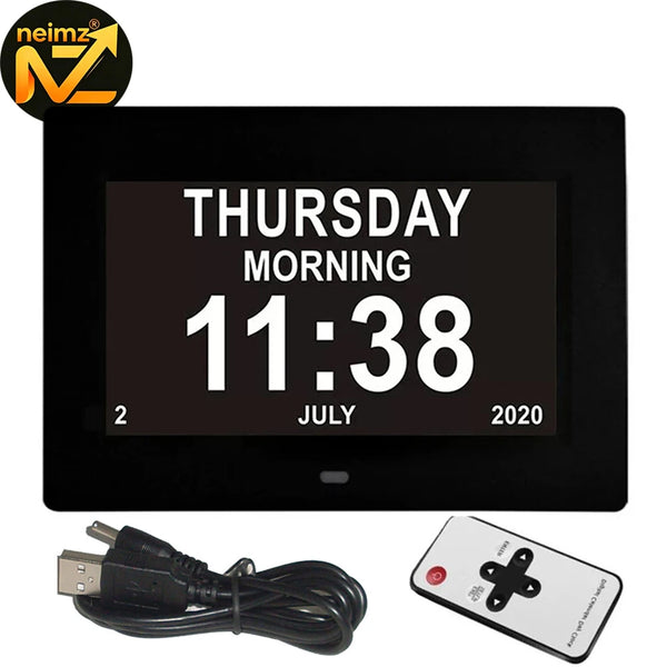 12 Alarms Digital LED Calendar Clock With Multi Languages To Display