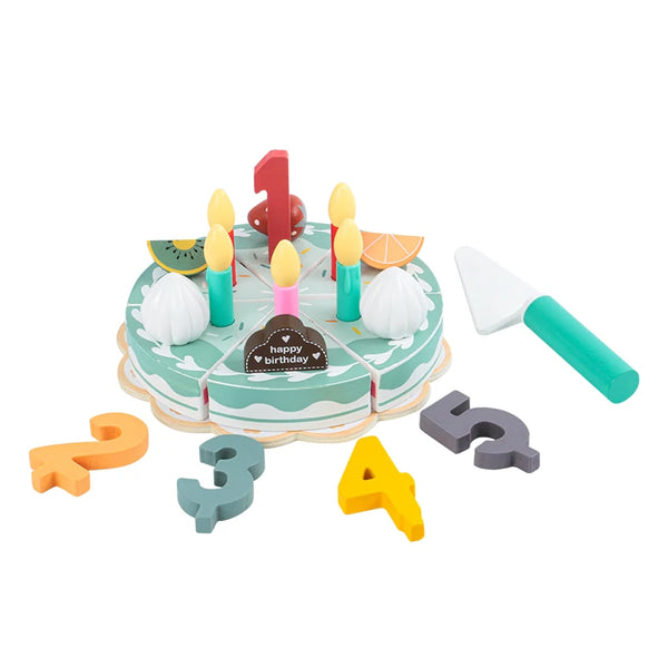 Kids Gifts Fashion Pretend Play Cutting Wooden Simulation Cream