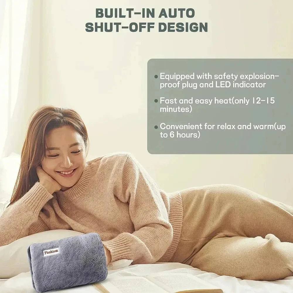 Reusable Electric Hand Warmer | EU Plug Hot Water Bottle
