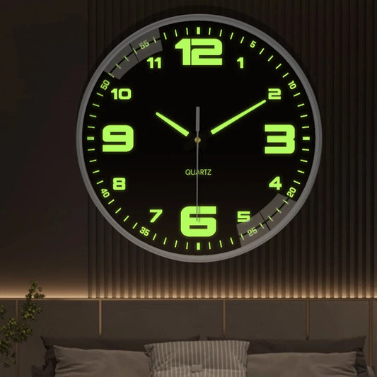 8 Inch Luminous Wall Clock - Stylish Silent Quartz Clock
