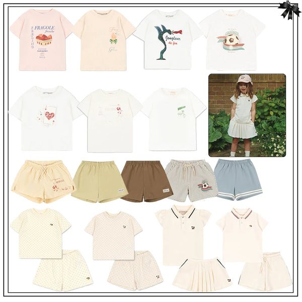 New Ks Style 2026 Kids Summer Clothing Set Cartoon Graphic Print