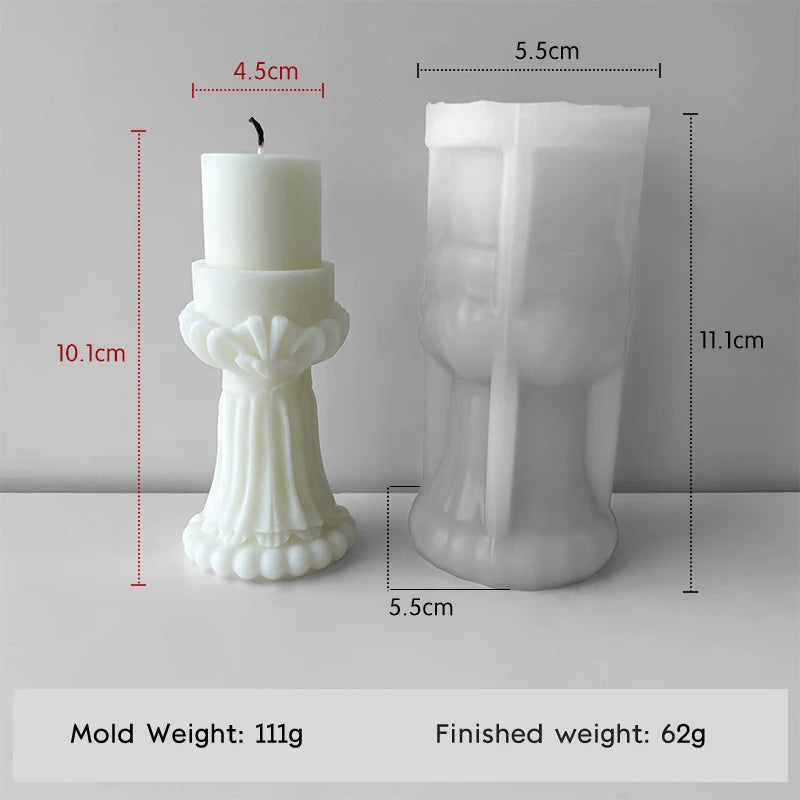 Candle Mold - DIY Scented Candle Silicone Mold for Tabletop Decor