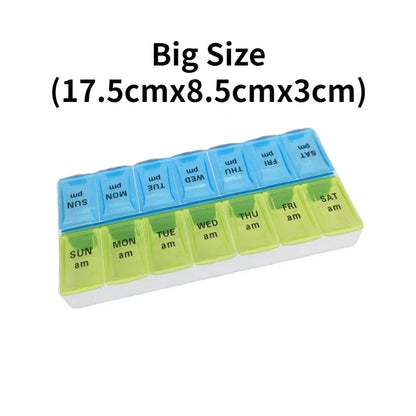 7-Day Travel Pill Organizer with 14 Grids