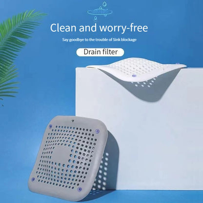 Anti-Clogging Drain Mat – Suction Cup Hair Filter for Kitchen & Bath