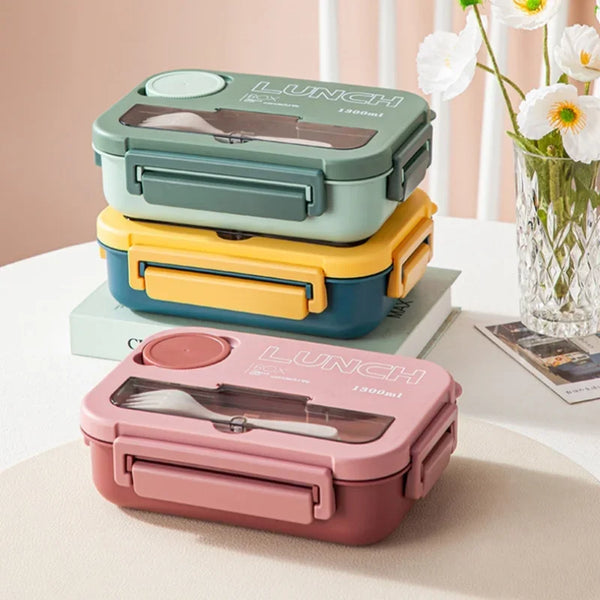 Compartment 1300ML Portable Lunch Box Kids Students Office Bento Box