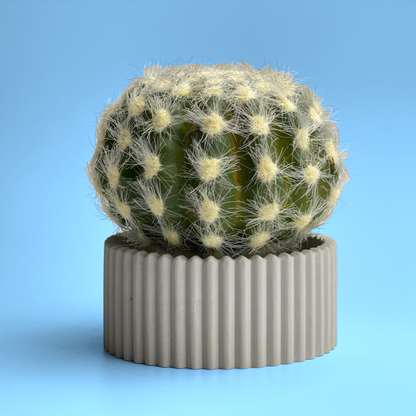 Scandinavian Concrete Planter – Minimalist Succulent Pot with Drainage Hole