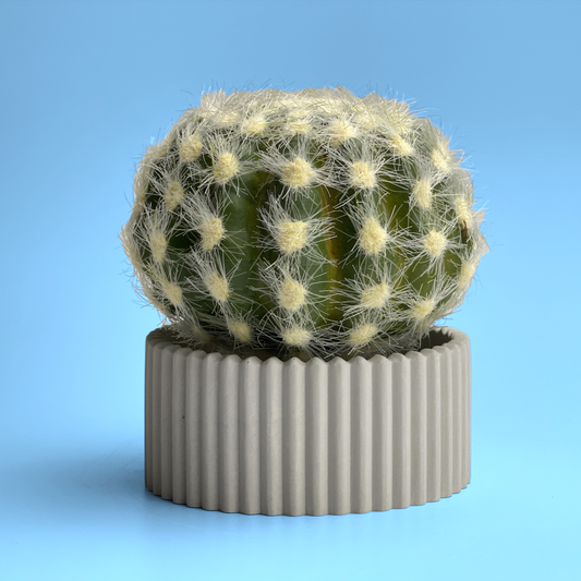 Scandinavian Concrete Planter – Minimalist Succulent Pot with Drainage Hole