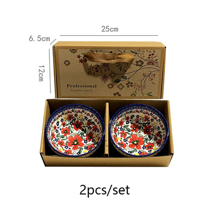Japanese ramen bowl set (310ml), Cereal & Salad Bowl Serving Set - (2/4/6) PCS, Ceramic Table Wear, Oven Safe