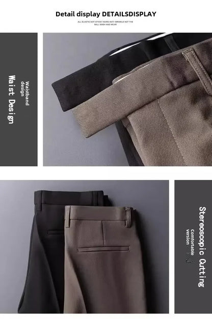 Men's Slim Business Casual Pants - Straight Trousers