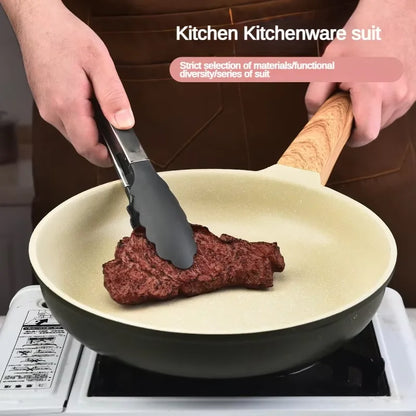 12Set of Wooden Handle Silicone Kitchen Tools Non-Stick Pan Cooking set