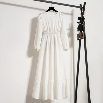 Women's Long Chiffon Maxi Dress - Spring Autumn Casual Style