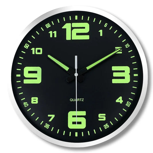 Stylish 8-Inch Nordic Glow-in-the-Dark Wall Clock
