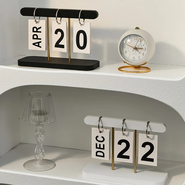 Nordic Style Page Turning Desk Calendar English Daily View Durable