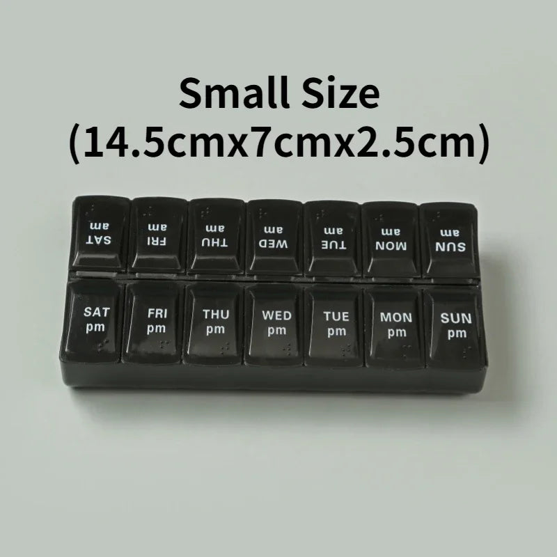 7-Day Travel Pill Organizer with 14 Grids