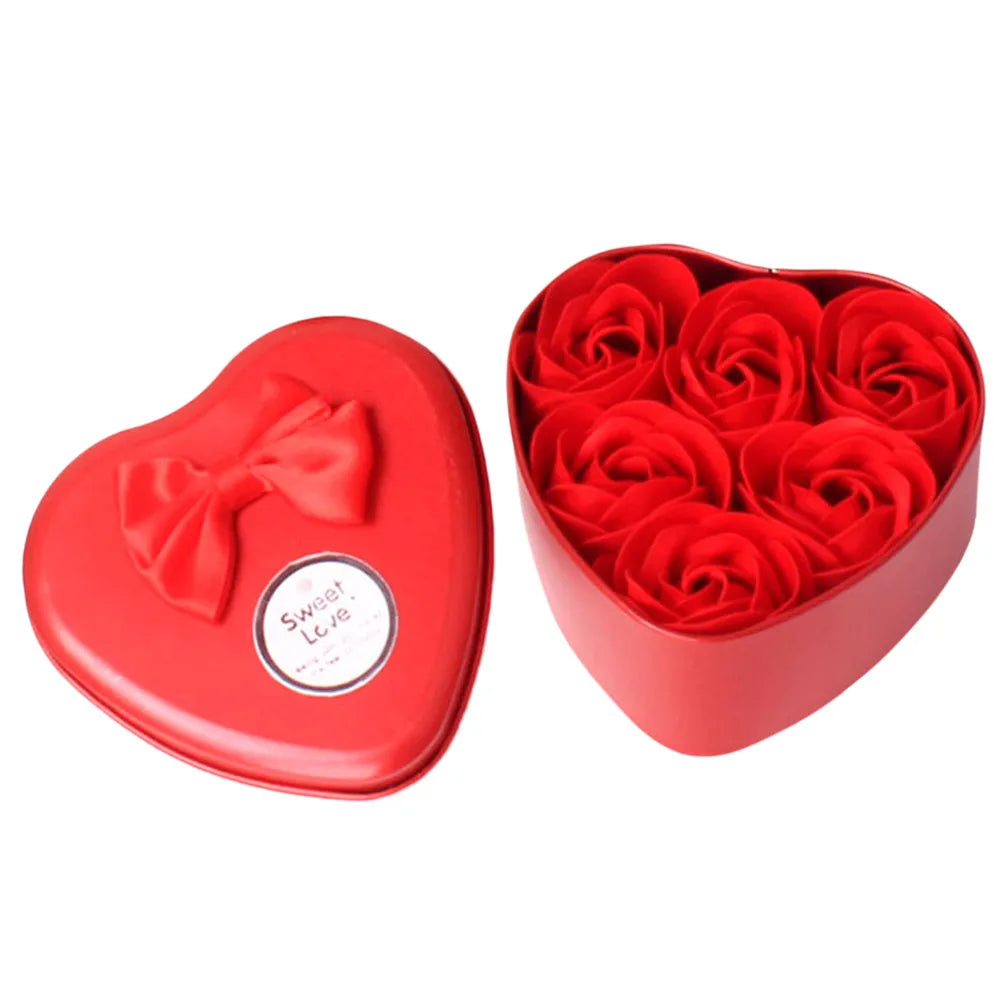 Rose Artificial Flower Heads in Gift Box for Valentine's & Wedding Decor