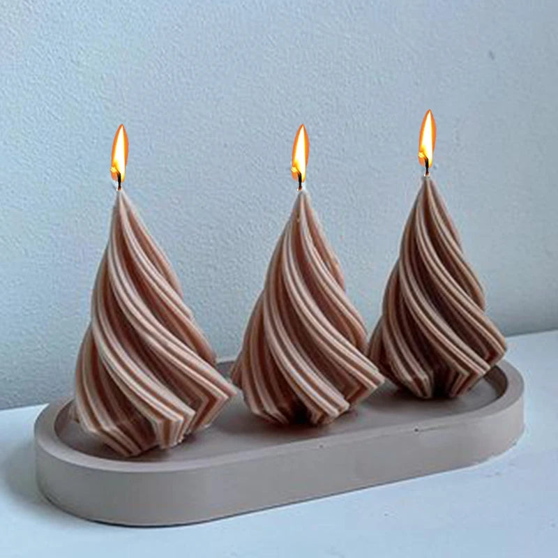 Roman Pillar Swirl Candle Mold - DIY Silicone Mold for Candles & Crafts