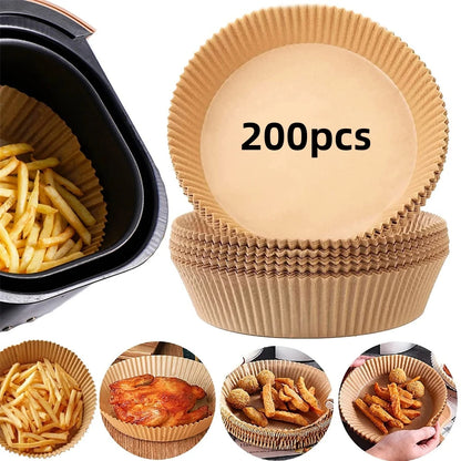 50/100Pcs Non-Stick Air Fryer Disposable Paper Liners for Baking