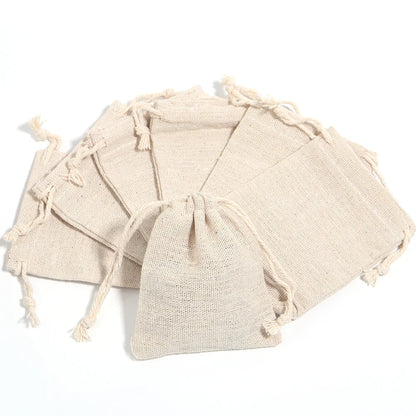 Jute Gift Pouches - Small Drawstring Sachet Bags for Jewelry & Gifts