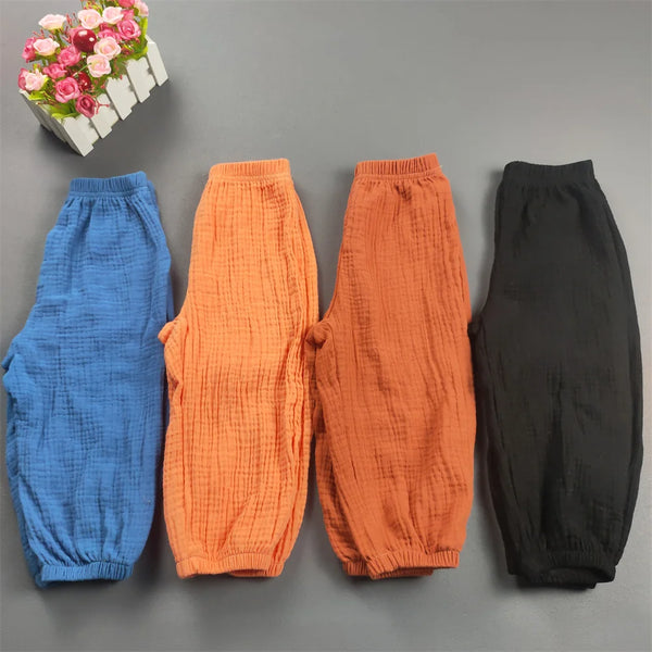 Children S Clothing Summer Boys And Girls Cotton Pleated Loose Pants