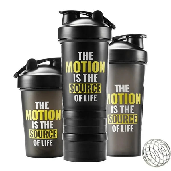 Portable Shaker Bottle With Measurement Markings For Protein Meal