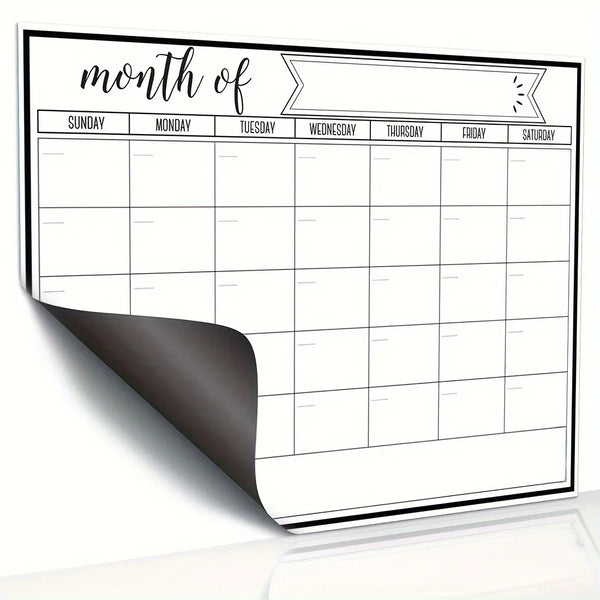 1 Piece Refrigerator Calendar Magnetic Dry Erase Calendar Whiteboard