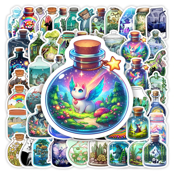 Fantasy Terrarium Bottle Stickers DIY Kids Toy Gift Waterproof Decal