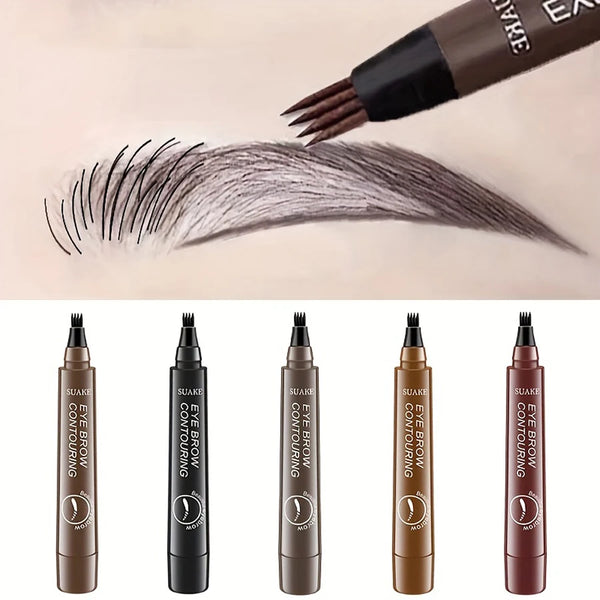 Four-Tip Microblading-Style Eyebrow Makeup Pen